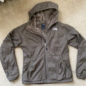 NORTH FACE Lined Wind Breaker Zip Up with Hood